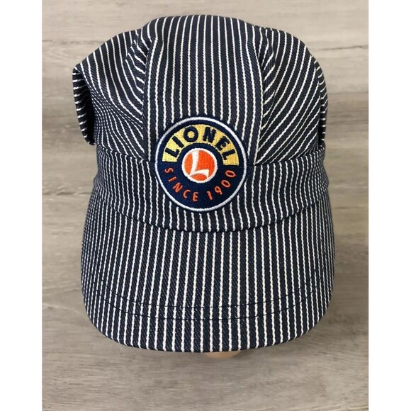 Lionel L.L.C Other - Lionel L.L.C Trains Since 1900 Engineer's Hat Youth Navy Striped Adjustable Cap